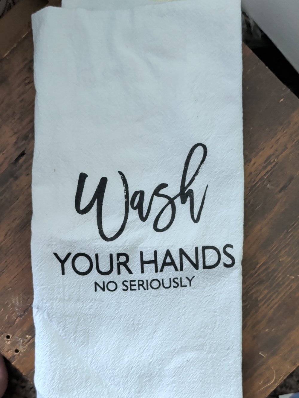 Brand New! Wash Your Hand Tea Towel